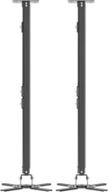suptek Projector Ceiling Mount Bracket Fits Flat or Sloped Ceiling Height Adjustable with Extendable Length 30.7-49.21inch,for LCD/DLP Projectors,Black (PR05LB)