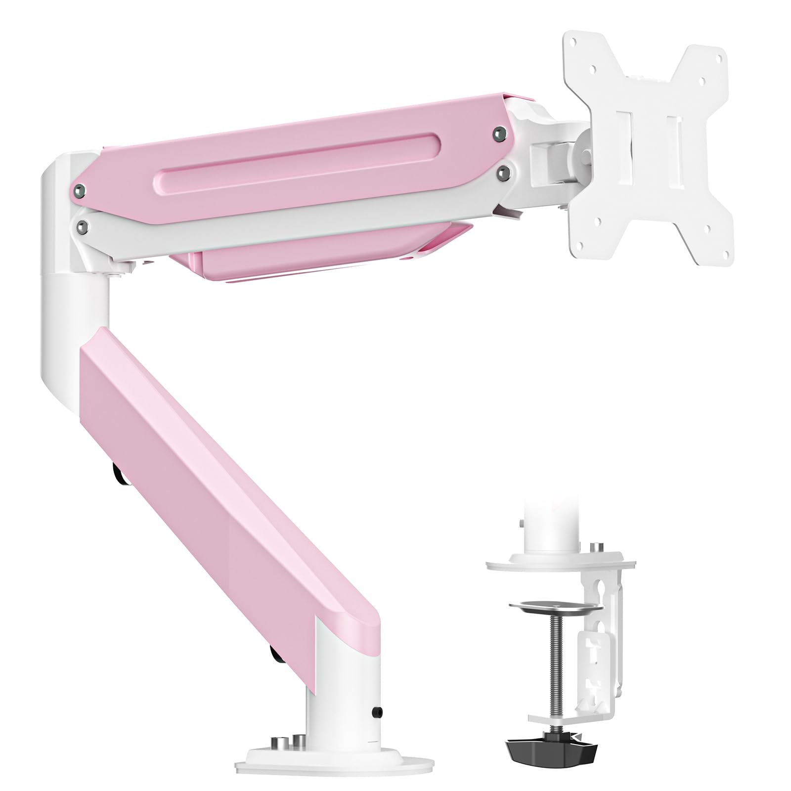 Suptek Single Monitor Arm Fully Adjustable for 17-34-35 Inch Screens | VESA Monitor Mount with Quick Install, Computer Monitor Stand for 32” Monitors, Desk Monitor Mount Holds 24lbs, VESA 75/100mm