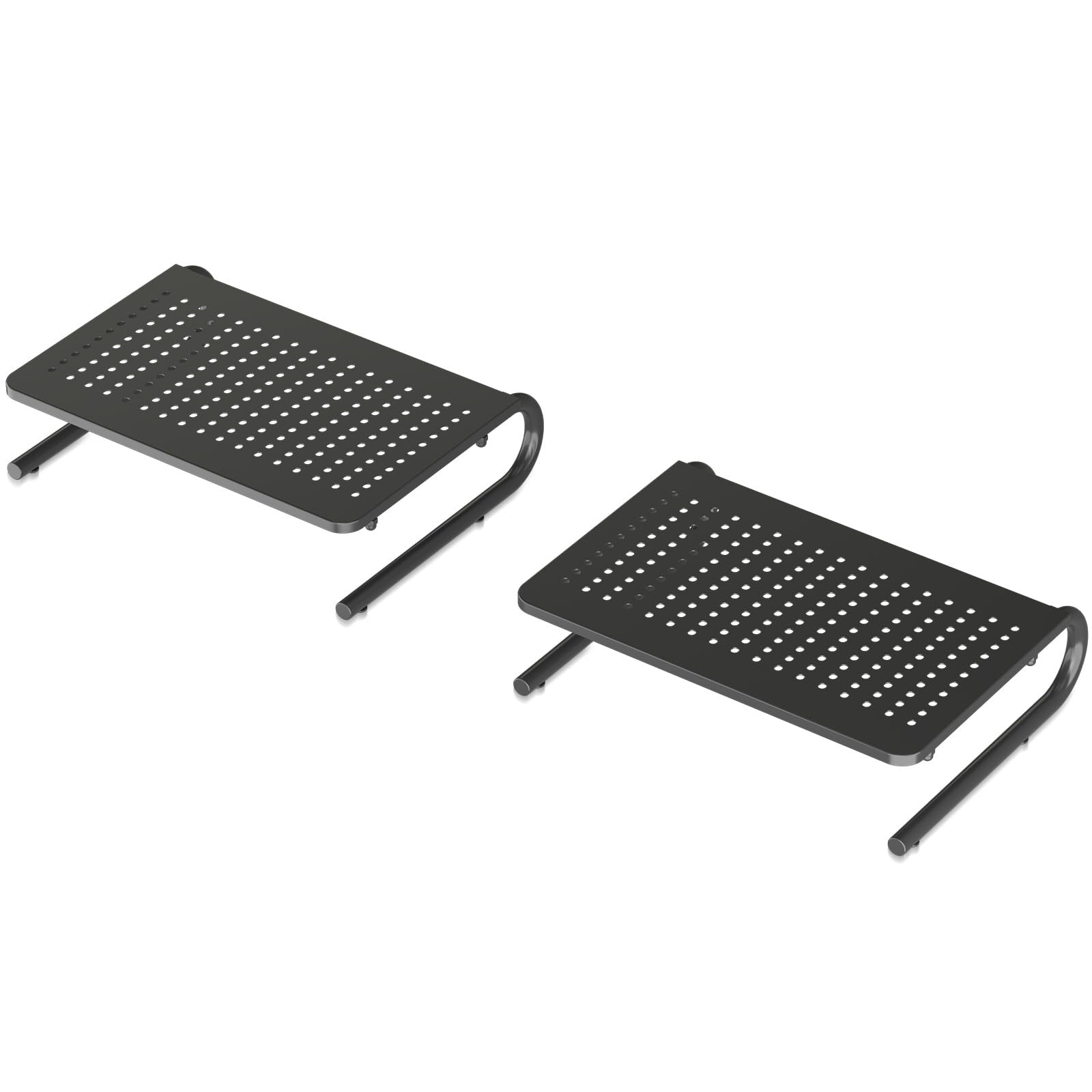 suptek Double-Deck Desk Monitor Stand Riser for Computer,Laptop,Printer, Notebook and All Flat Screen Display with Vented Metal Platform and 4 Inches Height Underneath Storage (MST002)