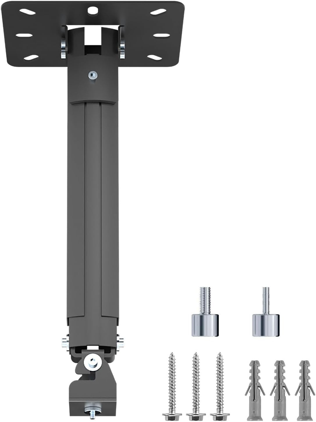 suptek Projector Ceiling Mount Bracket Fits Flat or Sloped Ceiling Height Adjustable with Extendable Length 30.7-49.21inch,for LCD/DLP Projectors,Black (PR05LB)