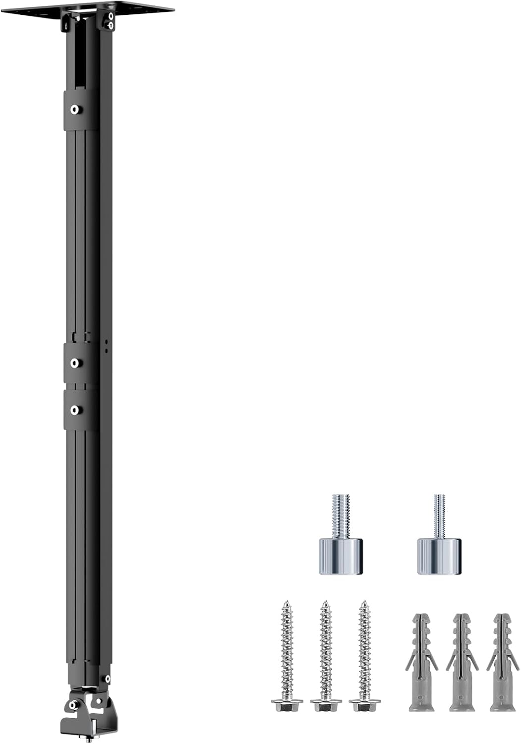 suptek Projector Ceiling Mount Bracket Fits Flat or Sloped Ceiling Height Adjustable with Extendable Length 30.7-49.21inch,for LCD/DLP Projectors,Black (PR05LB)