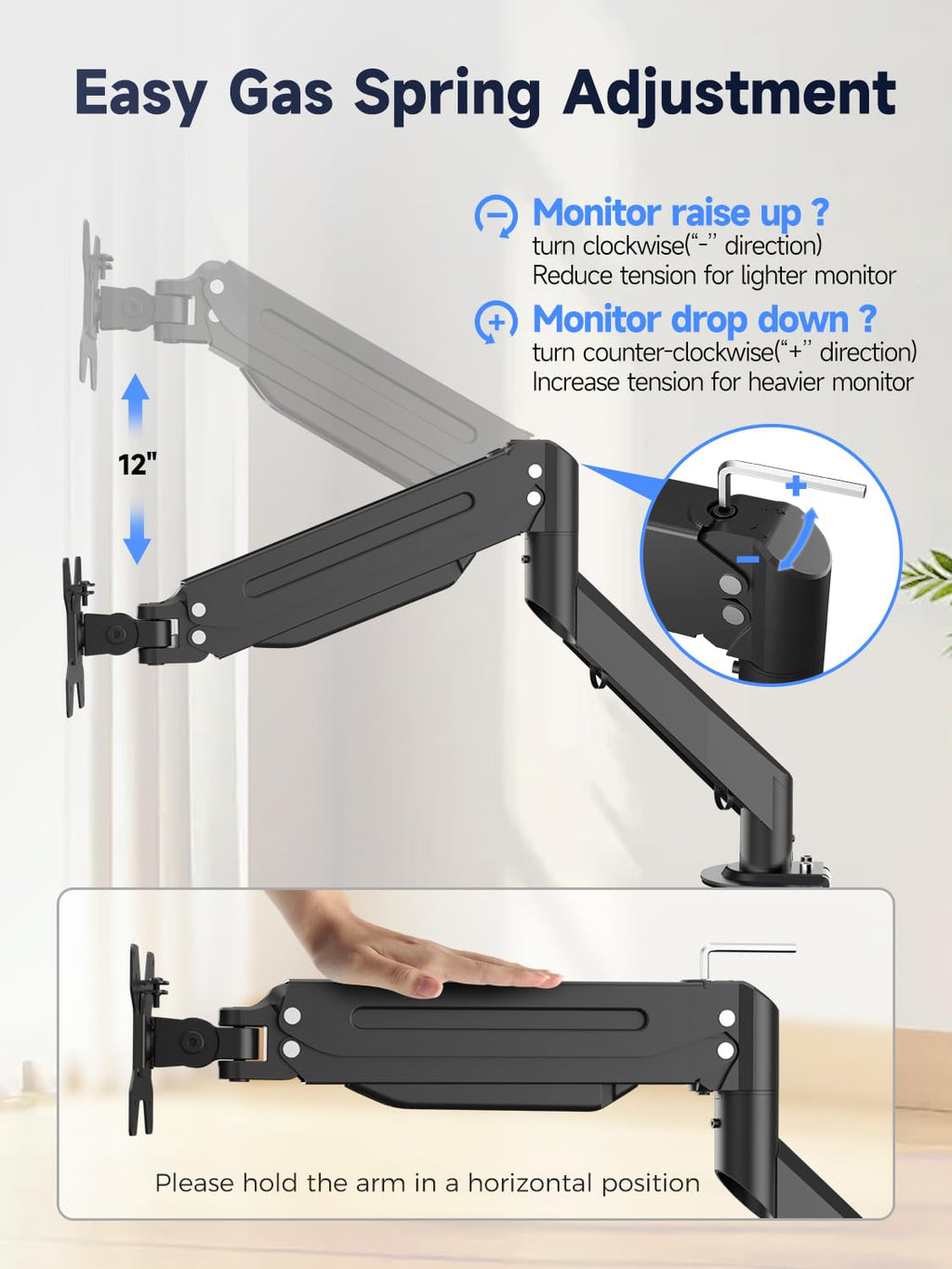 Suptek Monitor Laptop Mount Stand, 2 in 1 Function Dual Monitor Arms Desk Mount for 13"-18" Notebook and 17"-32" Monitor with Laptop Tray,Holds up to 22lbs