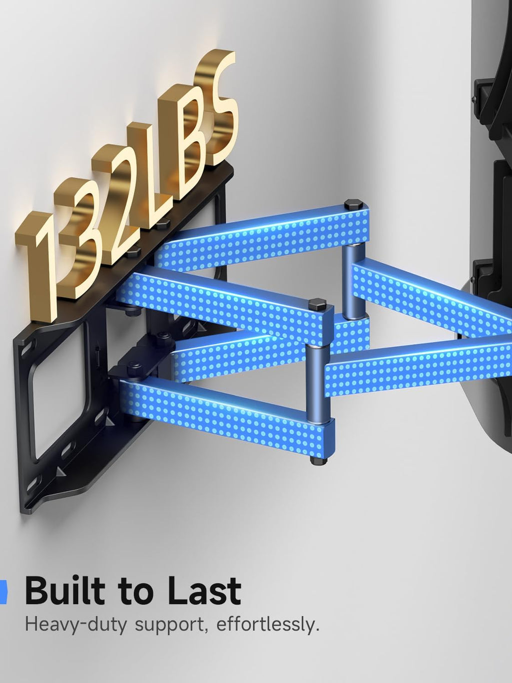 Suptek TV Wall Mount Swivel and Tilt Full Motion for Most 23 to 60 inch TV Mount up to 66lbs max VESA 400x400mm (A1+)