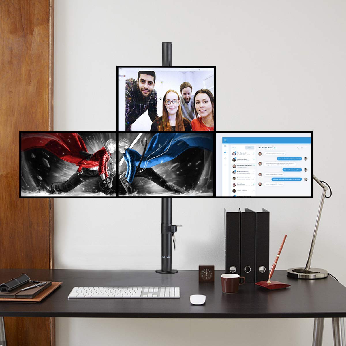 Suptek Single Monitor Mount, Adjustable Monitor Arm Desk Mount Stand for 1 / One Screen up to 32 inch Screen(MD9401)