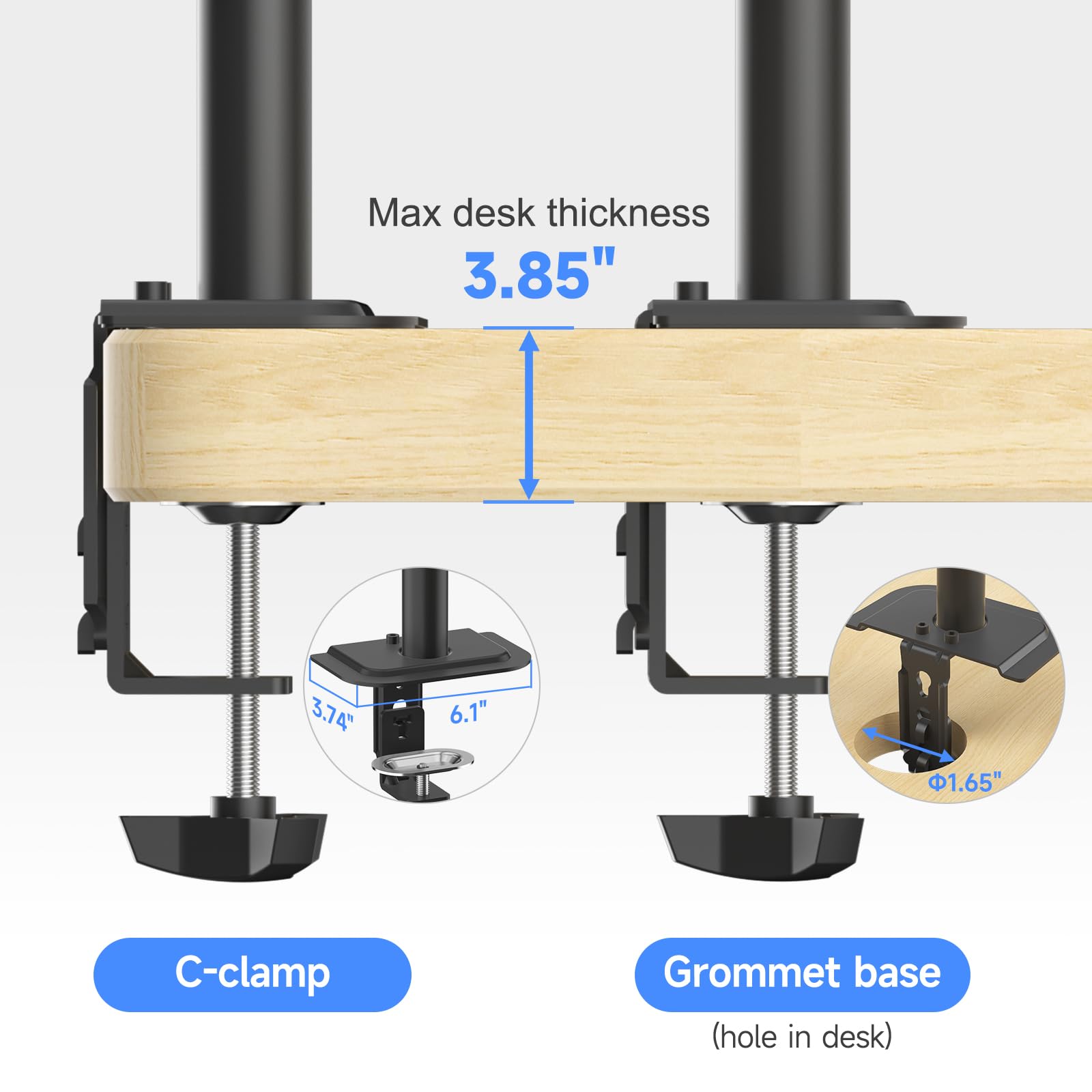 Suptek Single Monitor Mount, Adjustable Monitor Arm Desk Mount Stand for 1 / One Screen up to 32 inch Screen(MD9401)