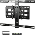 Suptek Ultra Slim TV Wall Mount Full Motion for 43-90” Large Screen | 1.38in slim mount, ±45° swivel, spring anti-glare tilt, 11.8in extend, VESA 600x400, holds 132lbs media room