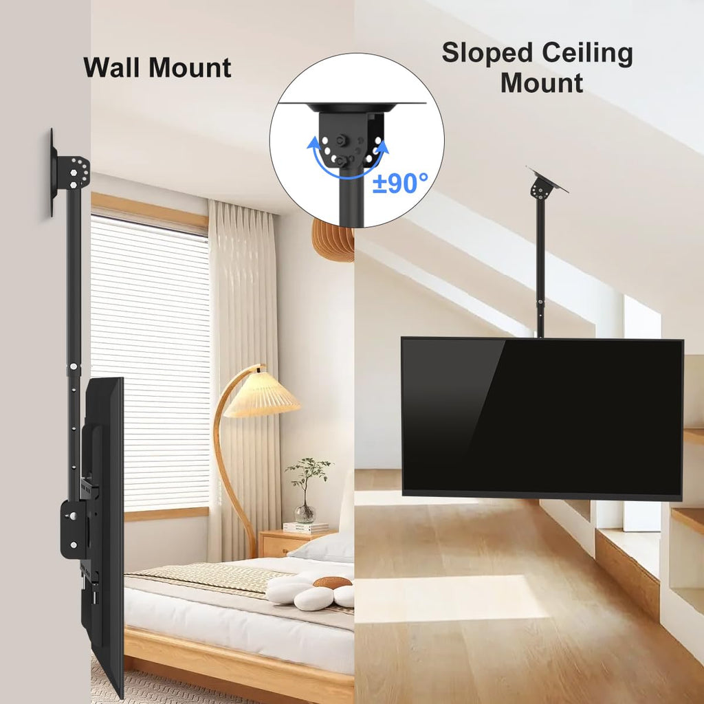 Suptek Ceiling TV Mount Fits Most 26-65 inch LCD LED Plasma Panel Display with Max VESA 400x400mm Loaded up to 45kg/100lbs Height Adjustable MC4602