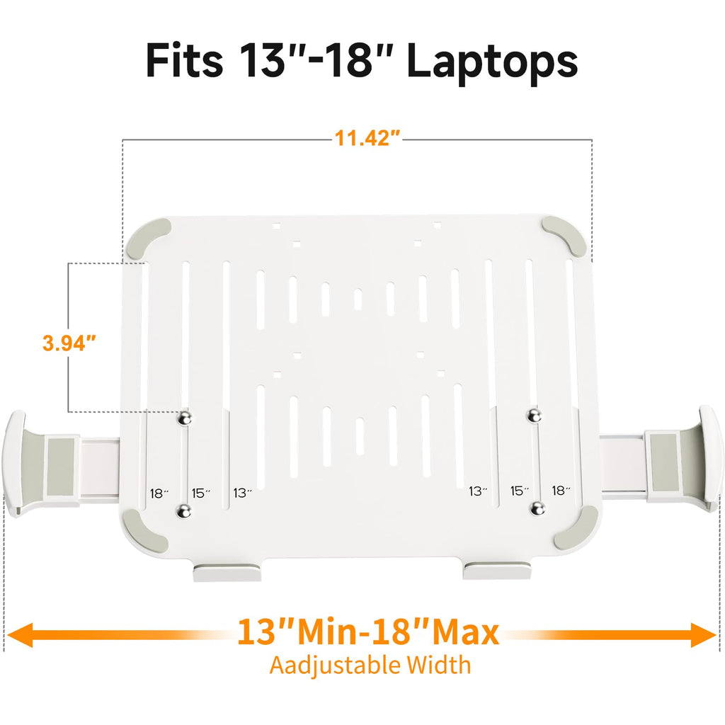 suptek Adjustable 13 to 18 inch Laptop VESA Arm Mount Tray for Monitor Arms and Stands (Tray Only),Fits 75x75/ 100x100 mm VESA Mount Holes,and Supports Weight up to 10lbs,Black(TP007)