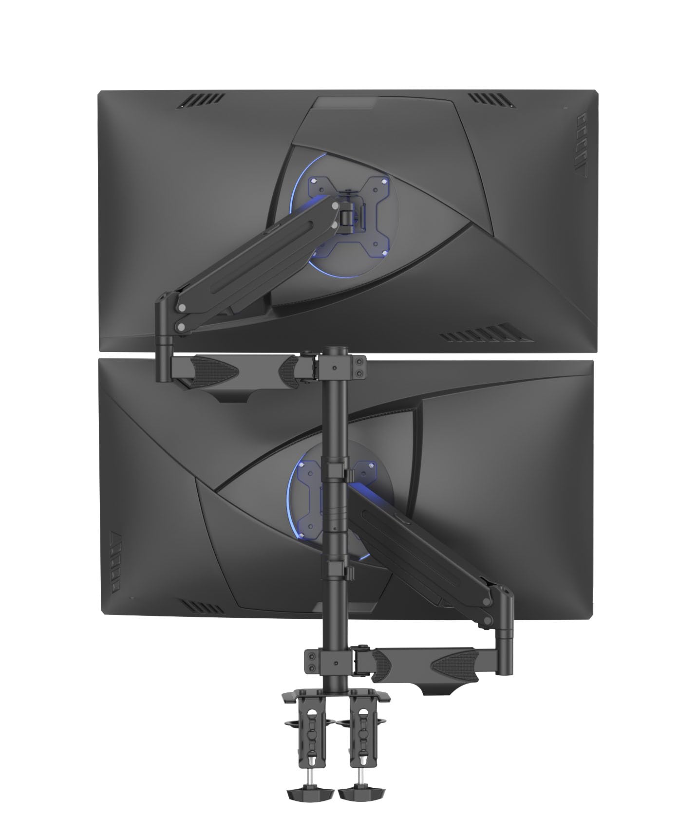 suptek Triple Monitor Mount for Most 17 to 32 inch Screens,Gas Springs Adjustment Triple Monitor Desk Mount Stand with Clamp & Grommet Kit,Black(MD8003)
