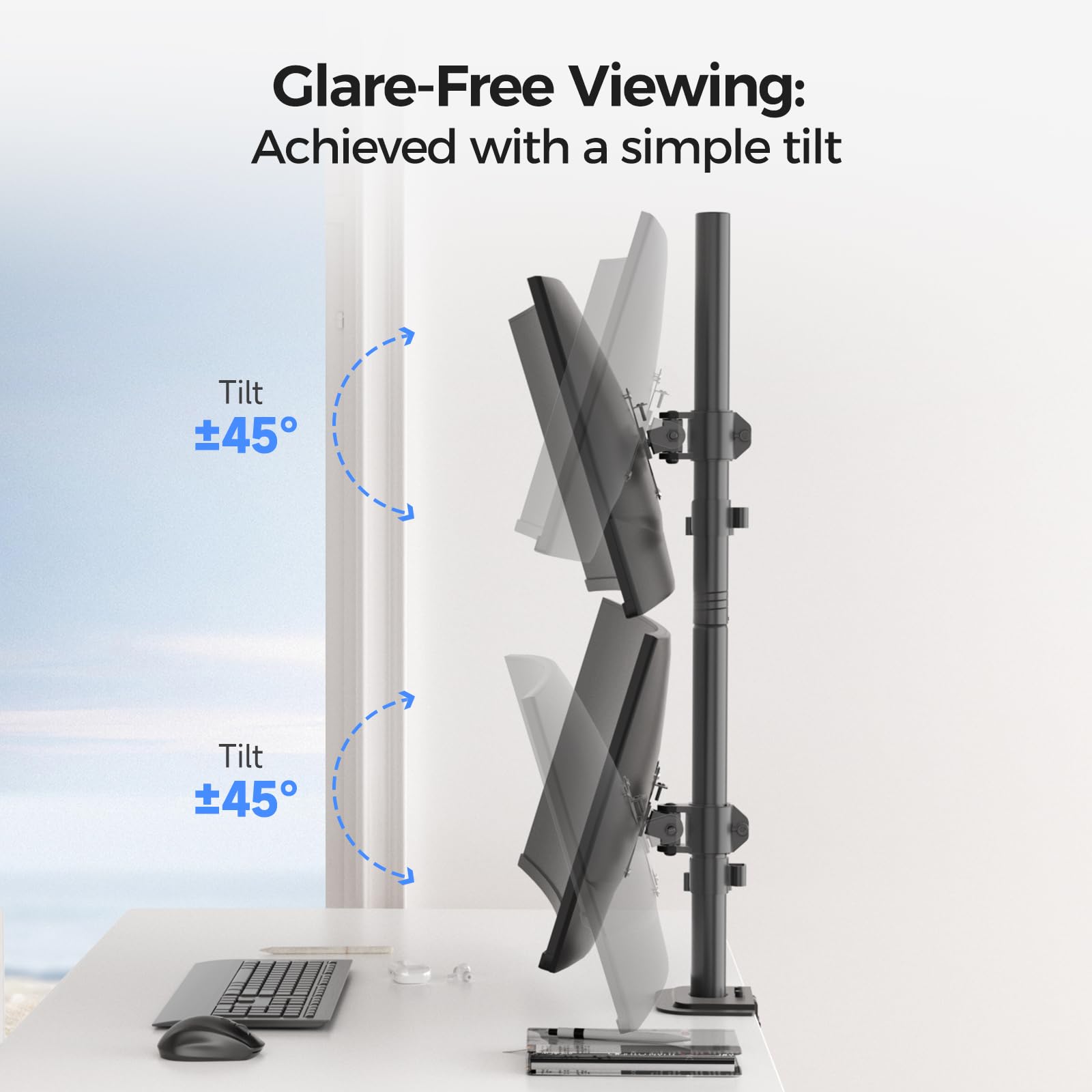 Suptek Single Monitor Mount, Adjustable Monitor Arm Desk Mount Stand for 1 / One Screen up to 32 inch Screen(MD9401)