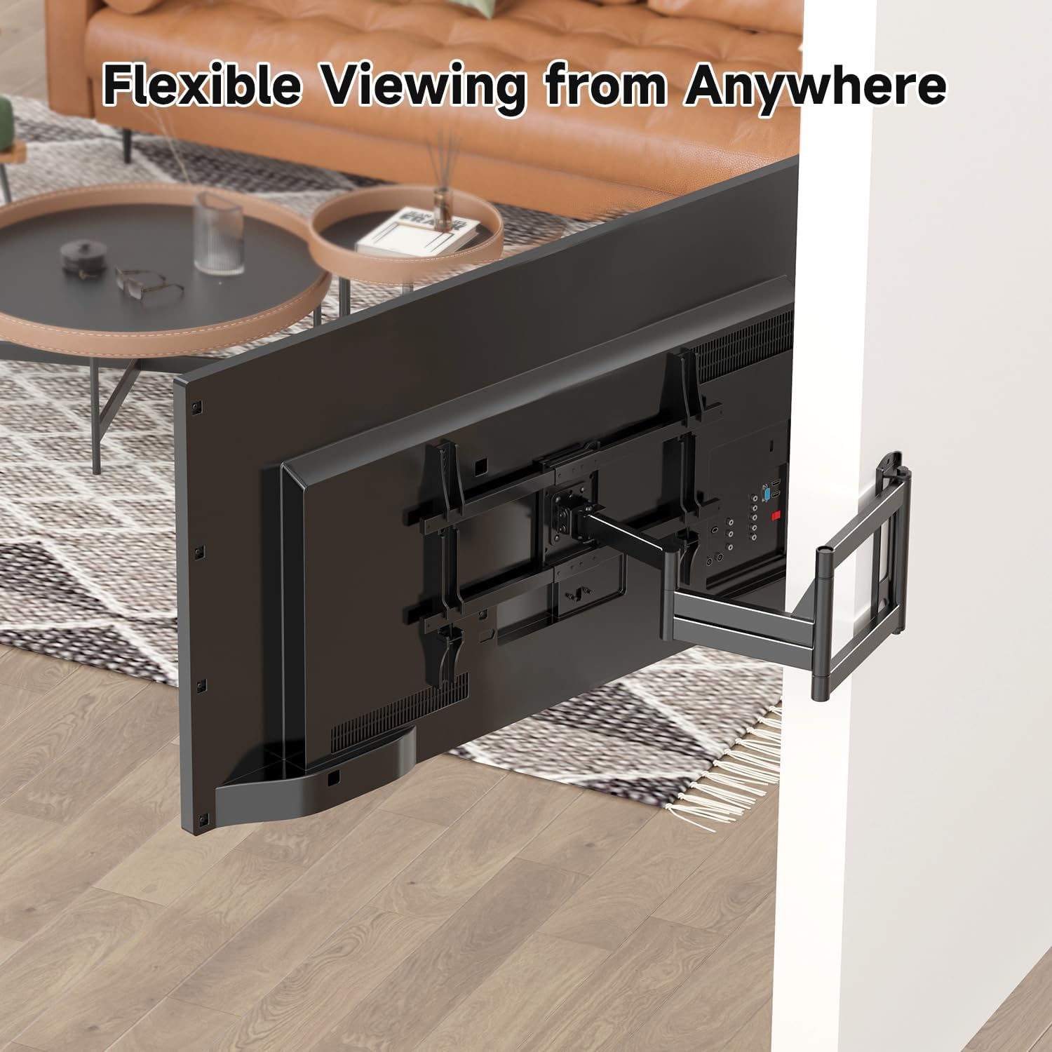 Suptek 40" Full Motion TV Mount for 32-82" TVs, 132 lbs max, VESA 600x400mm. Swivel, tilt & Corner fit. Heavy Duty for LED/OLED/QLED. Model MA1078L