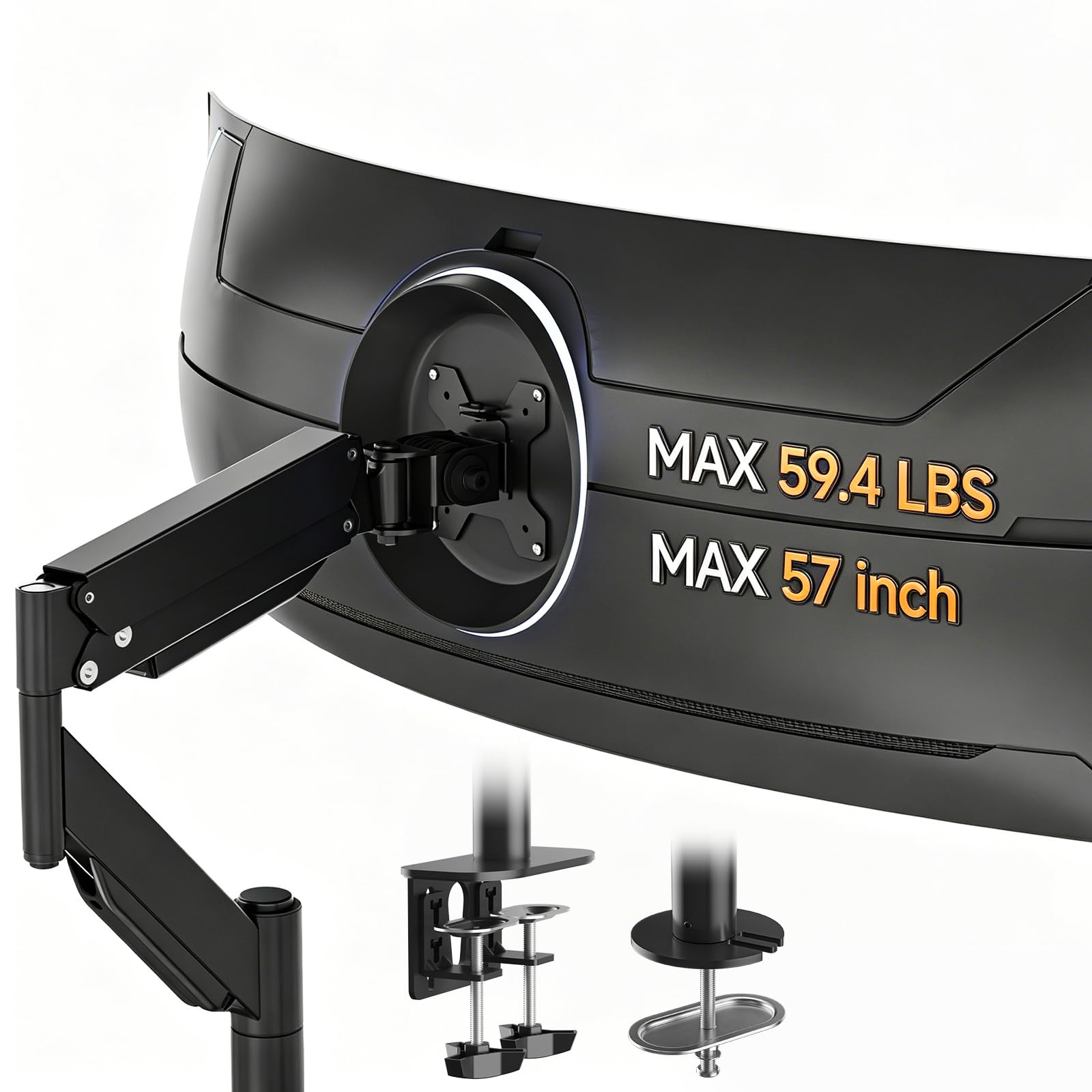 Suptek Single Monitor Arm Fully Adjustable for 17-34-35 Inch Screens | VESA Monitor Mount with Quick Install, Computer Monitor Stand for 32” Monitors, Desk Monitor Mount Holds 24lbs, VESA 75/100mm