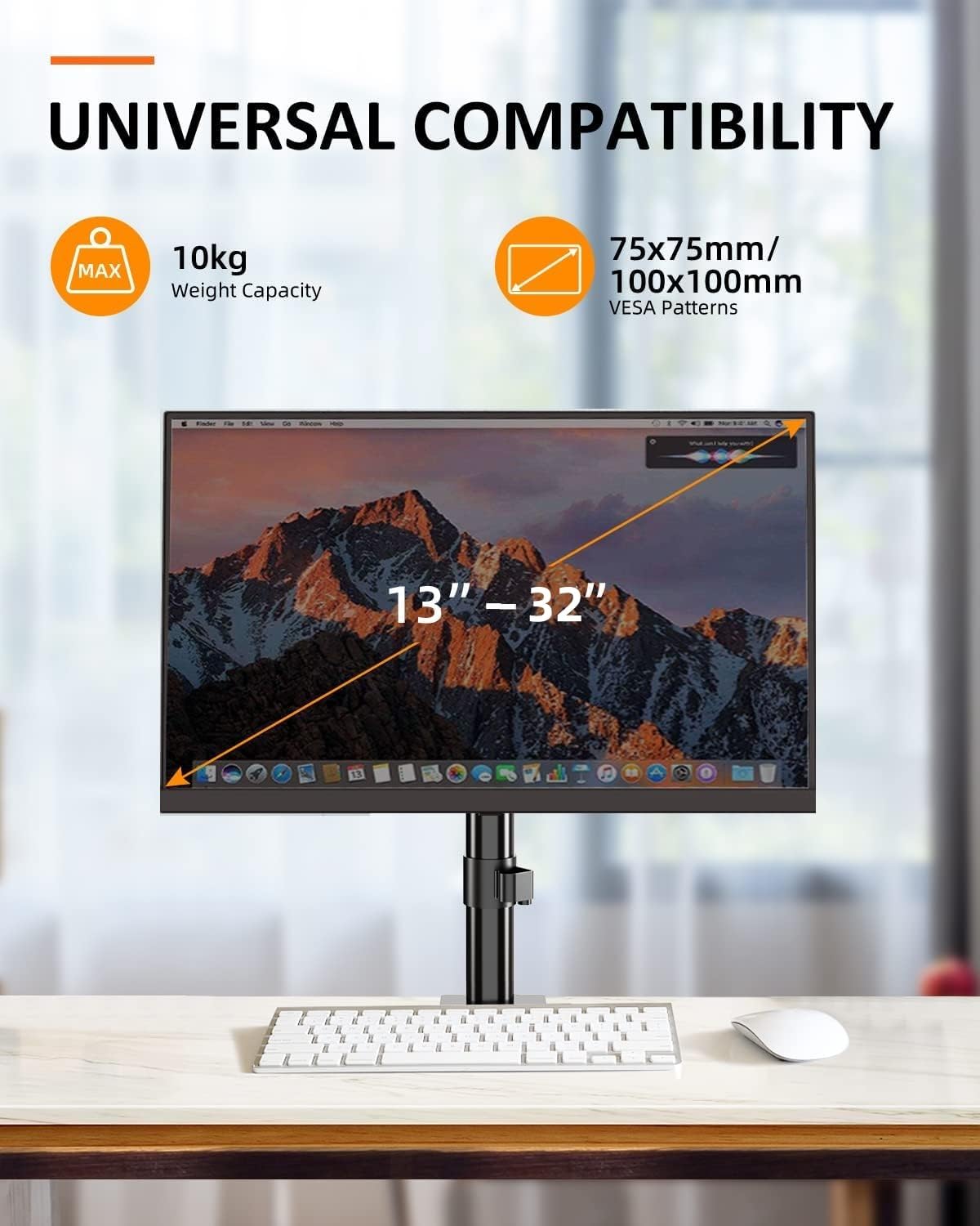 Suptek Single Monitor Mount, Adjustable Monitor Arm Desk Mount Stand for 1 / One Screen up to 32 inch Screen(MD9401)