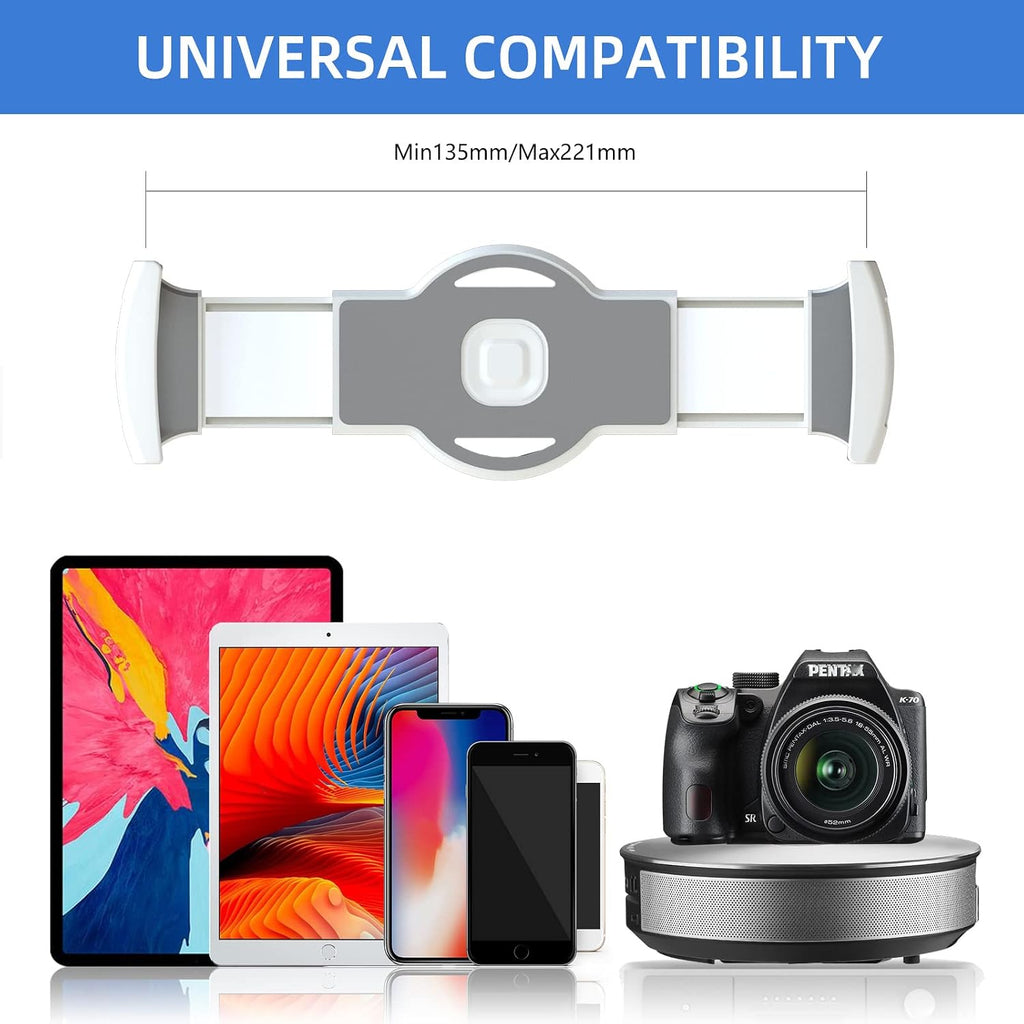 Aluminum phone/Tablet Stand,Adjustable&Foldable Tablet Holder- Desktop Stand Compatible with iPad,Air mini 2 3 4,Samsung and More 4.7-11 inch Tablets.Applicable for Home,Office.YFD208W White